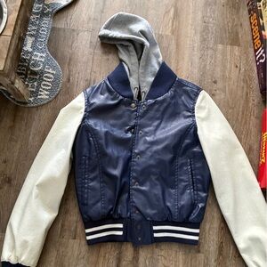 Therapy women’s Navy and Cream Bomber Jacket